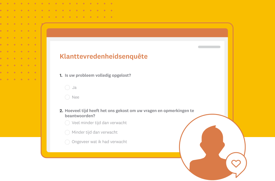 Screenshot van een SurveyMonkey-enquêtesjabloon over de klanttevredenheid