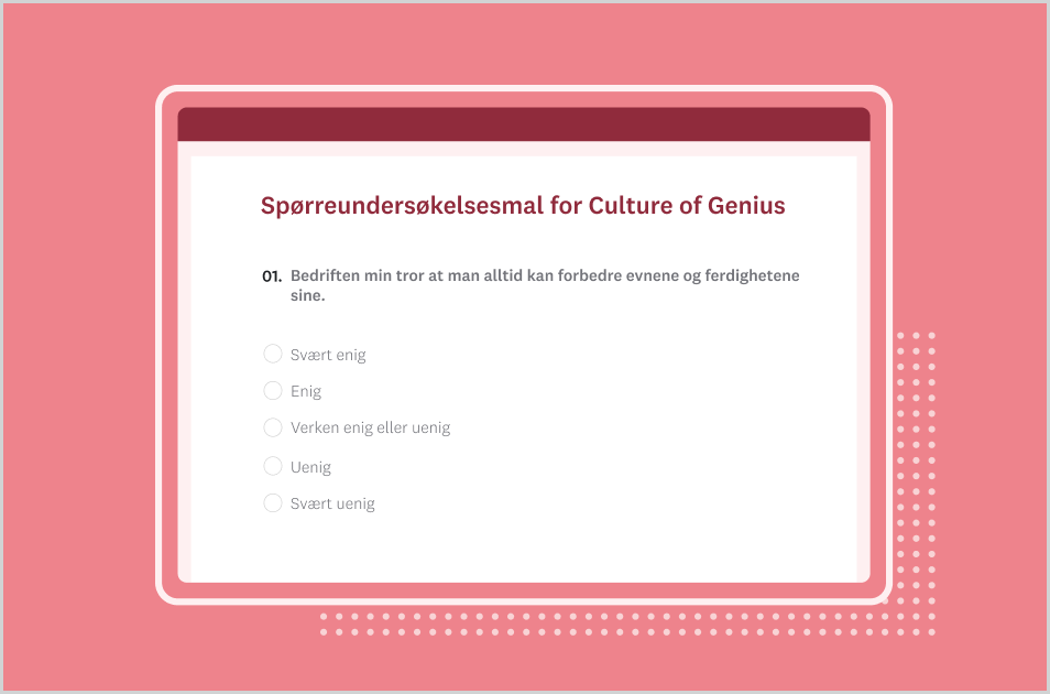 Spørreundersøkelse om Culture of Genius