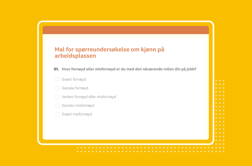 Spørreundersøkelse om kjønn på arbeidsplassen