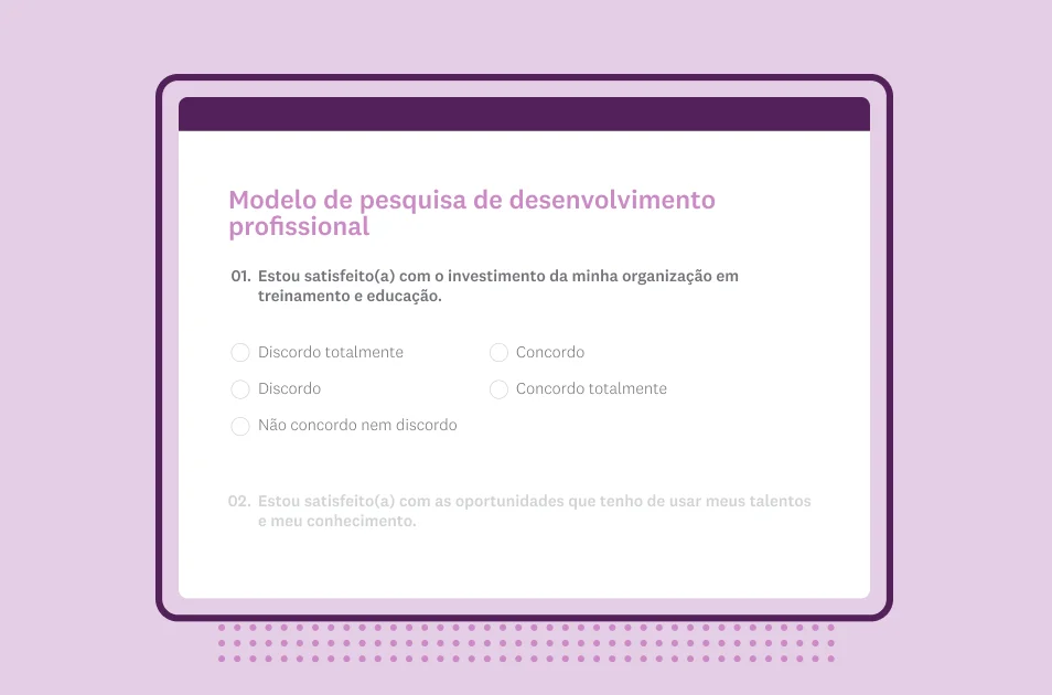 Pesquisa sobre desenvolvimento profissional