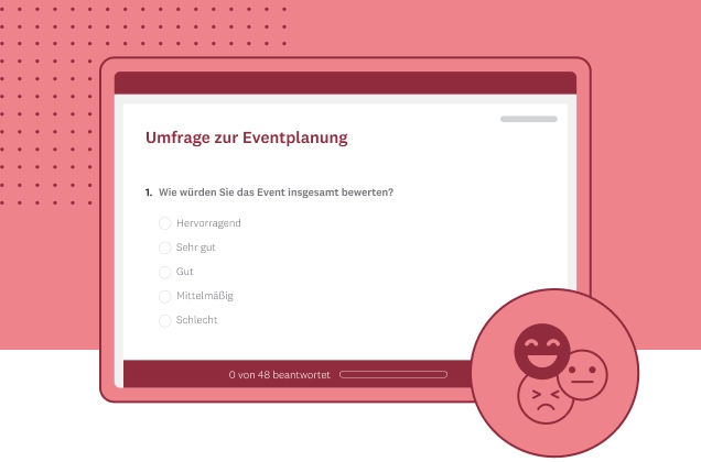 Screenshot einer SurveyMonkey-Umfragevorlage für die Planung eines Events