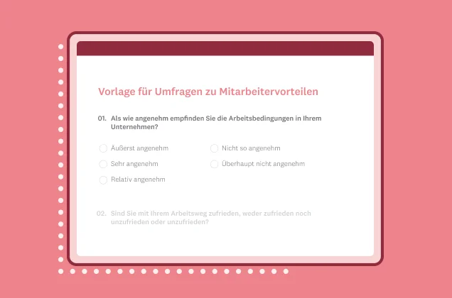Umfragevorlage zu Mitarbeitervorteilen