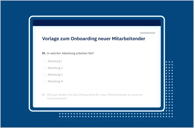 Umfragevorlage zum Onboarding neuer Mitarbeiter