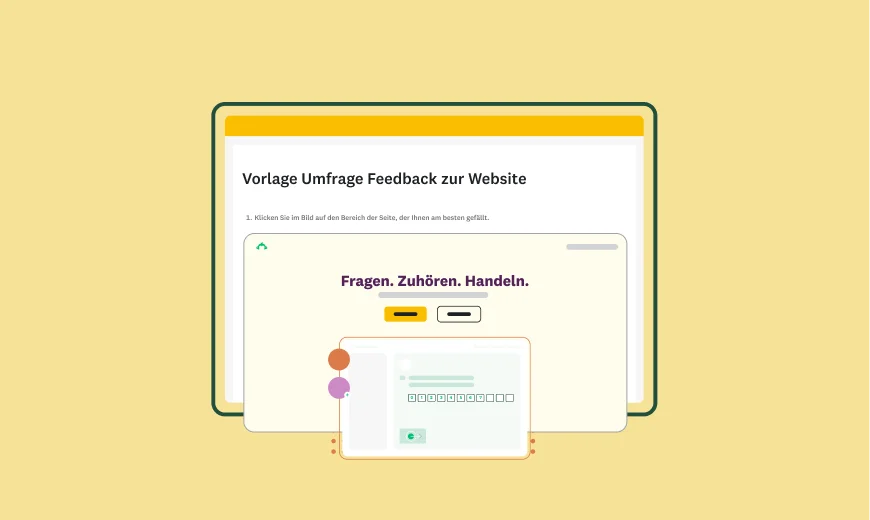 Screenshot der SurveyMonkey-Umfragevorlage für Websitefeedback