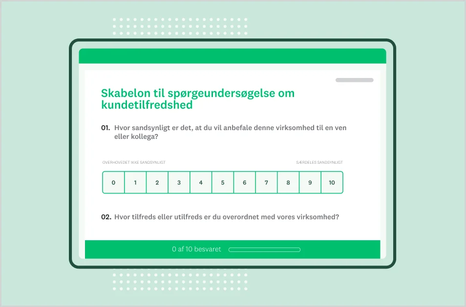 Skabelon til kundetilfredshedsundersøgelse