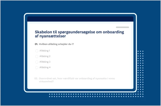 Skabelon til spørgeundersøgelse om onboarding af nyansættelser