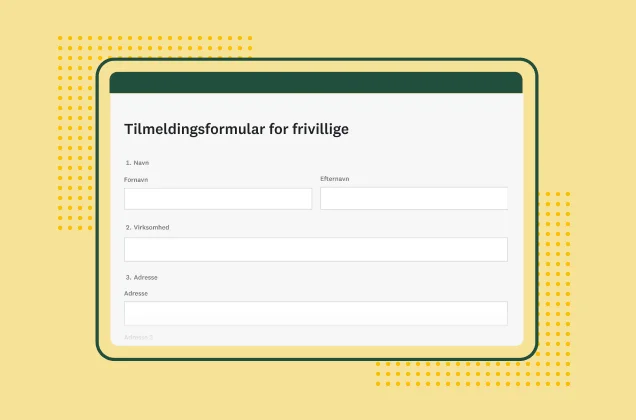 SurveyMonkey-skabelon til tilmeldingsformular for frivillige