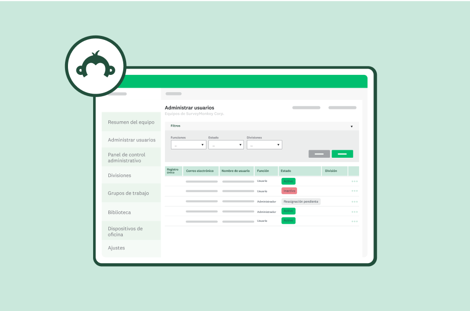 Captura de pantalla de la página de resultados de una encuesta de SurveyMonkey