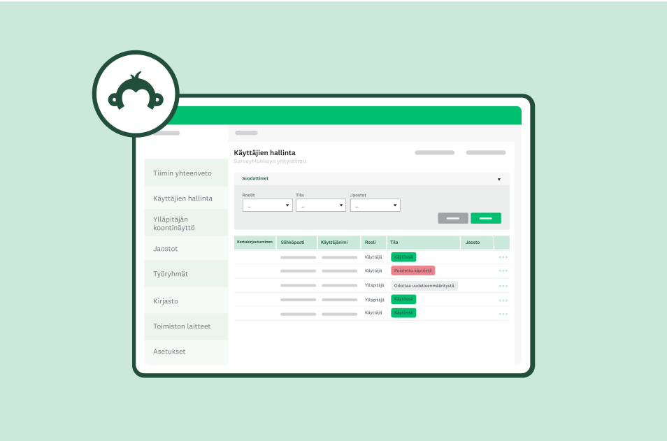 Kuvakaappaus SurveyMonkey-kyselytutkimuksen tulossivusta
