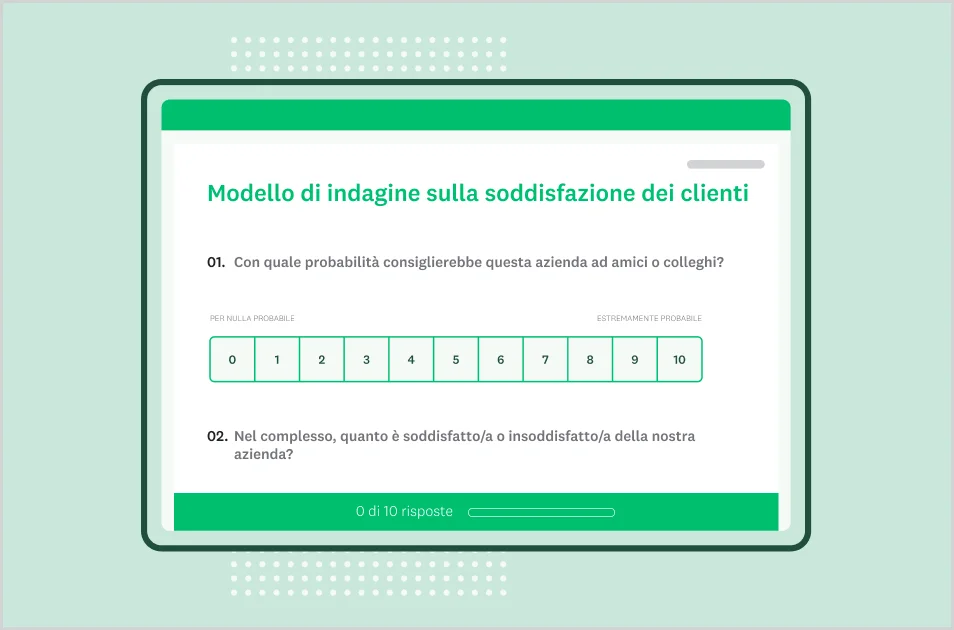 Modello per la soddisfazione dei clienti