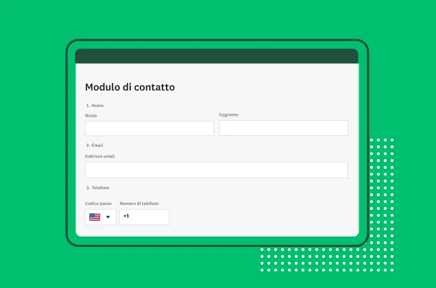 Modello per moduli di contatto SurveyMonkey