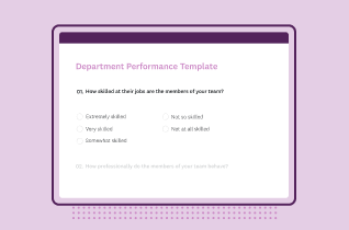 Department performance survey template