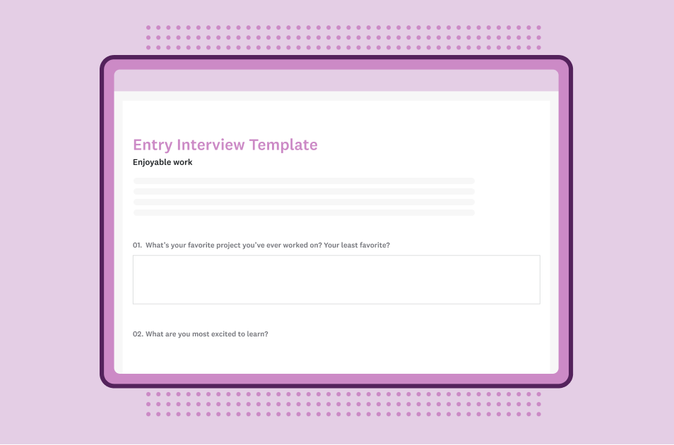 Entry interview employee survey template